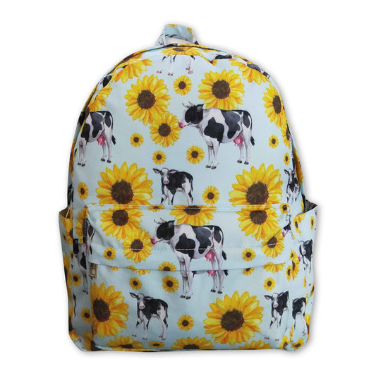 Cow sunflower baby girls backpack