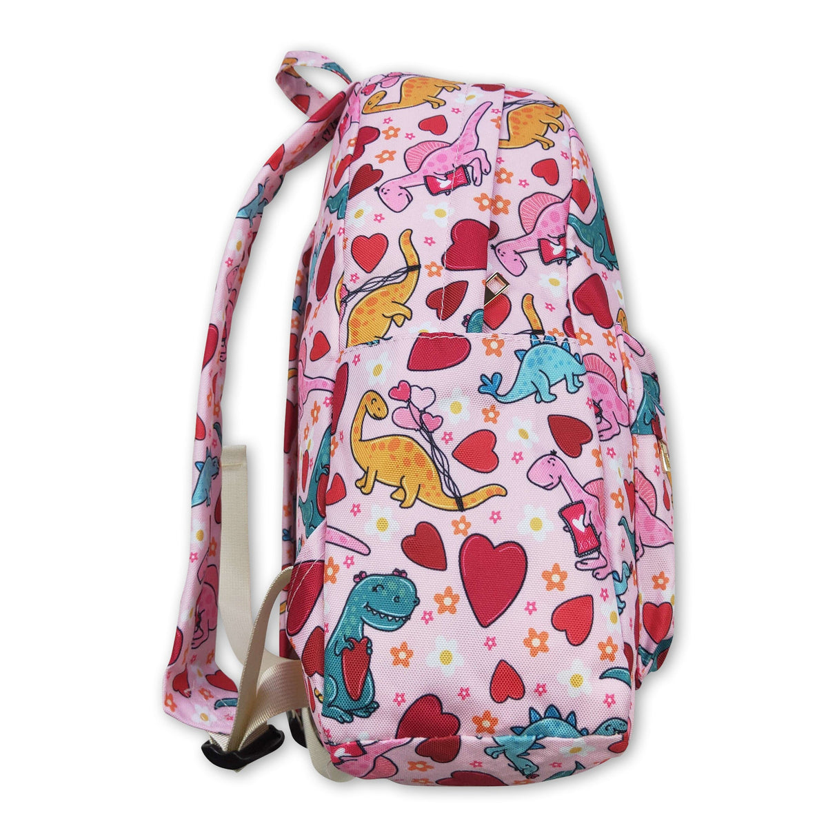 Heart dinosaur kids girls valentine's backpack