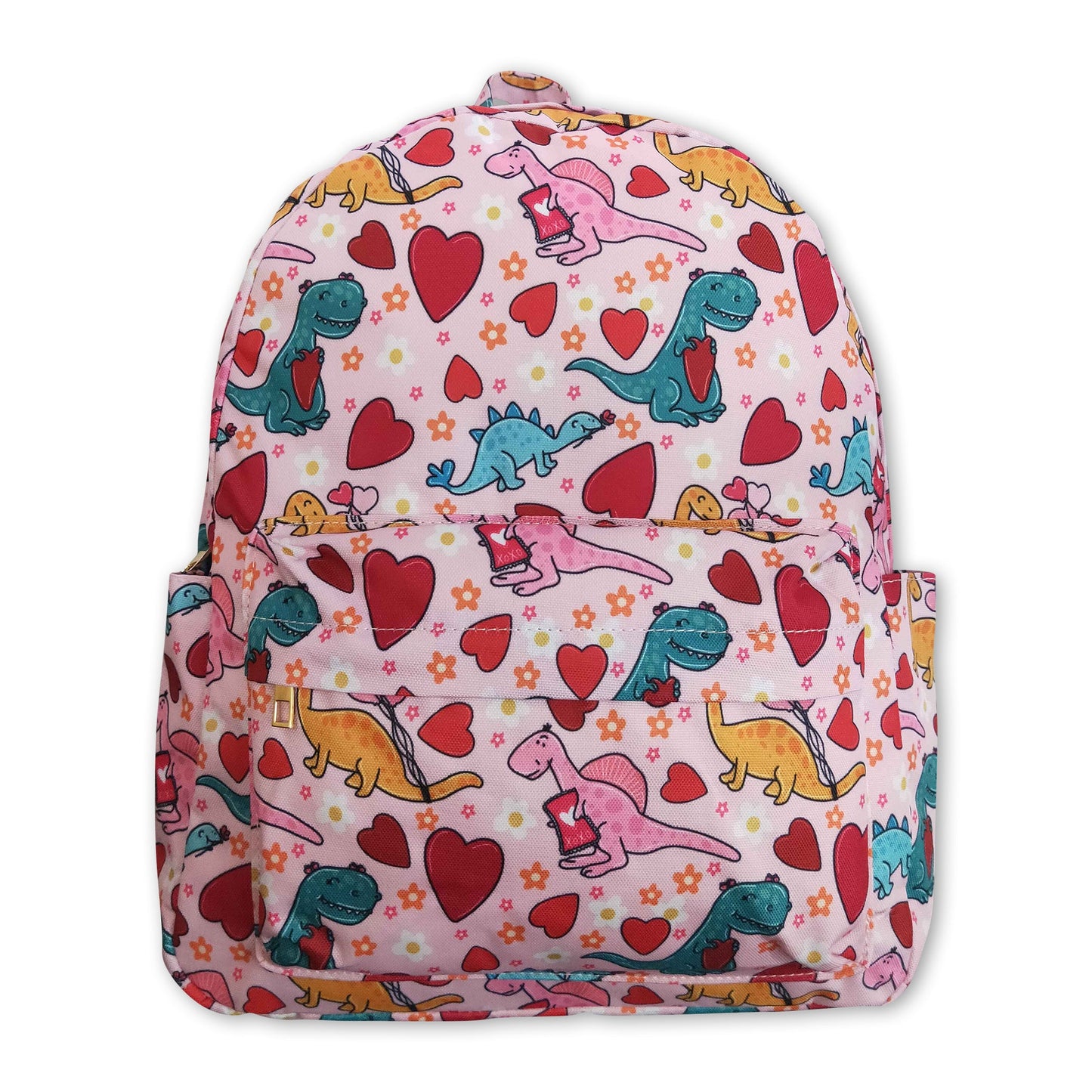 Heart dinosaur kids girls valentine's backpack