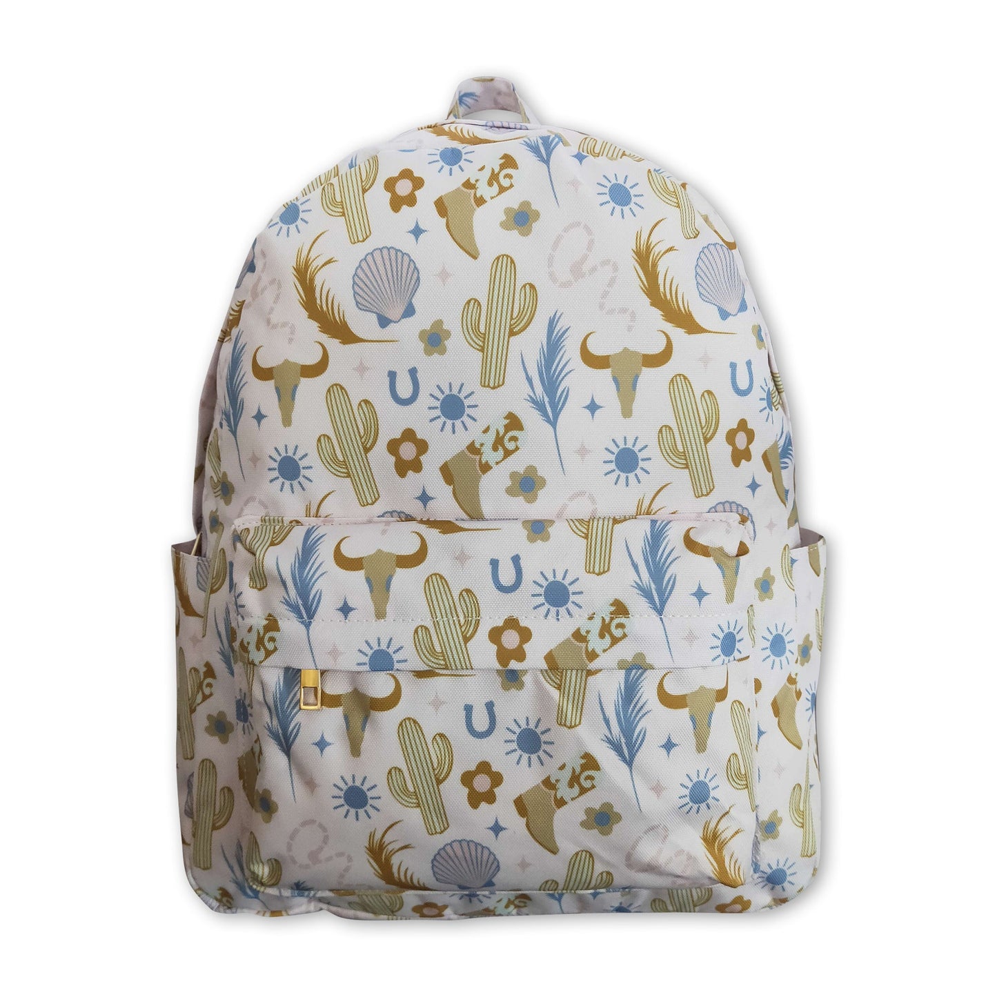 Cactus boots flower western kids backpack