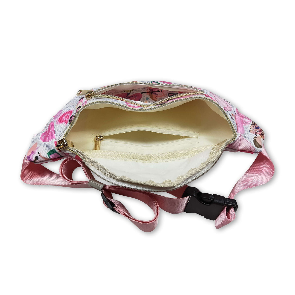 Pink guitar heart singer girls fanny pack