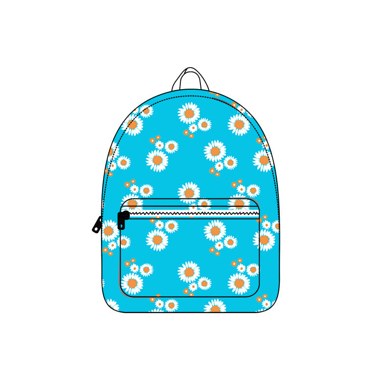 Blue daisy kids girls backpack