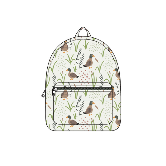 Duck print kids boys backpack