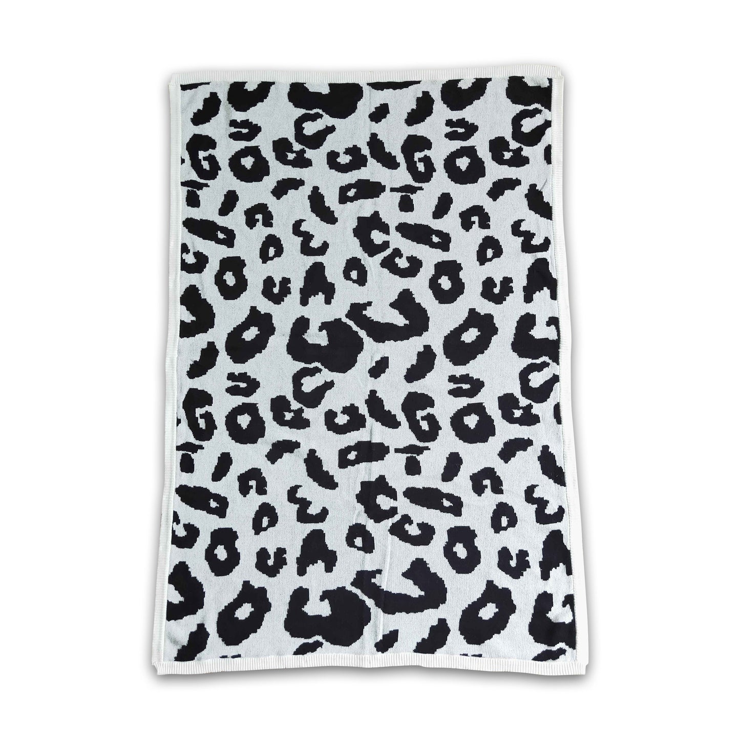 Leopard wool material baby kids thicker blankets