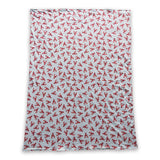 Crawfish red polka dots baby minky blankets