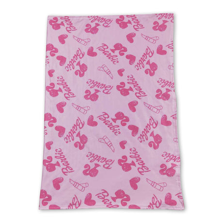 Heart pink heart party baby girls blankets