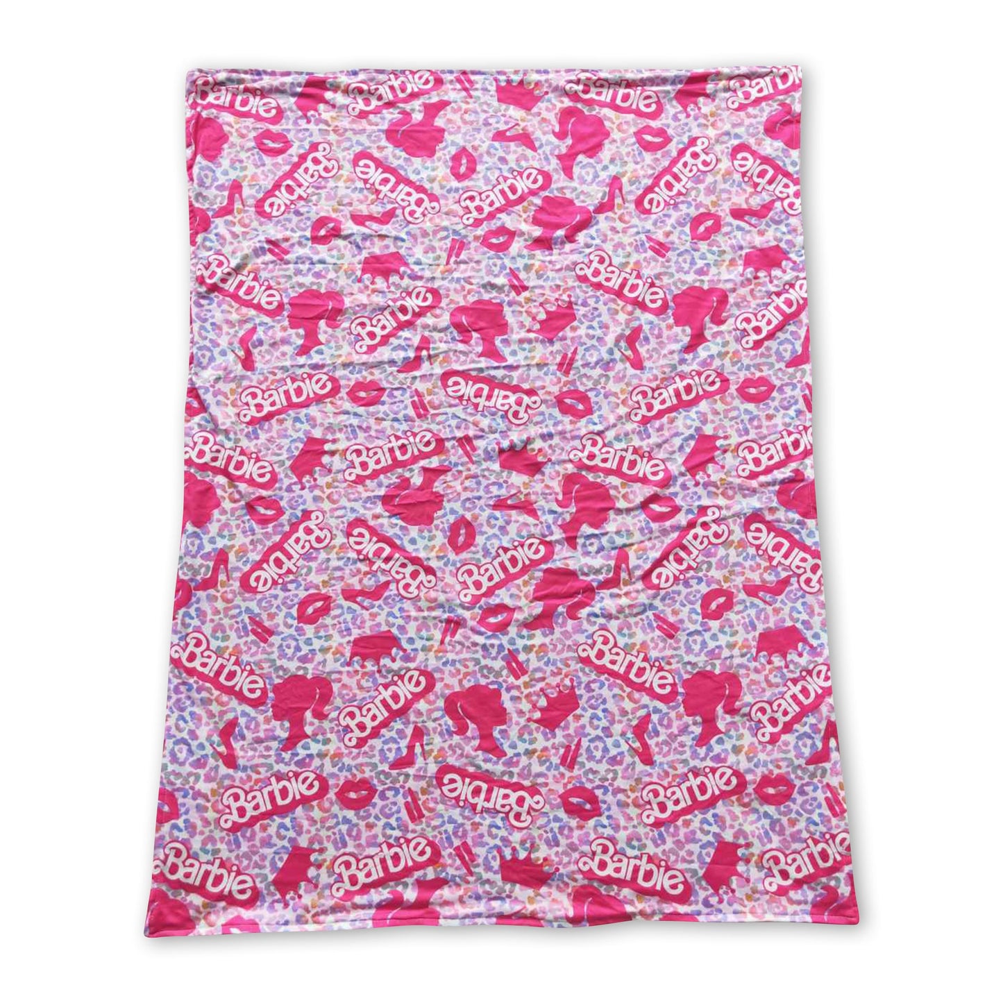 Heart pink leopard party baby girls blankets