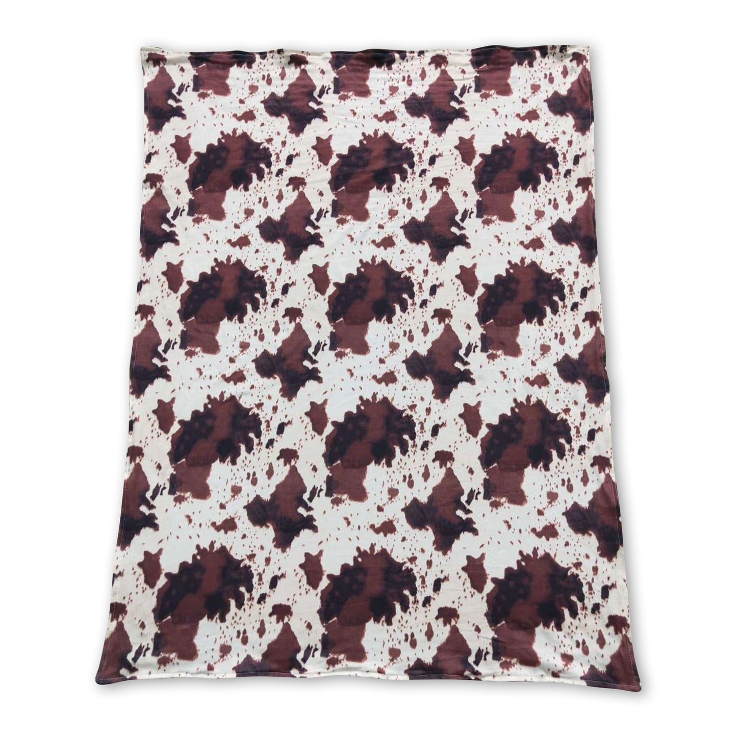 Brown polka dots cow print baby kids blankets