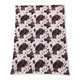 Brown polka dots cow print baby kids blankets
