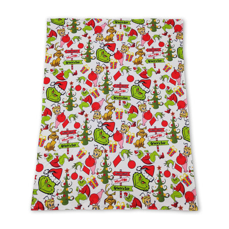 Christmas tree gift green face baby kids blankets