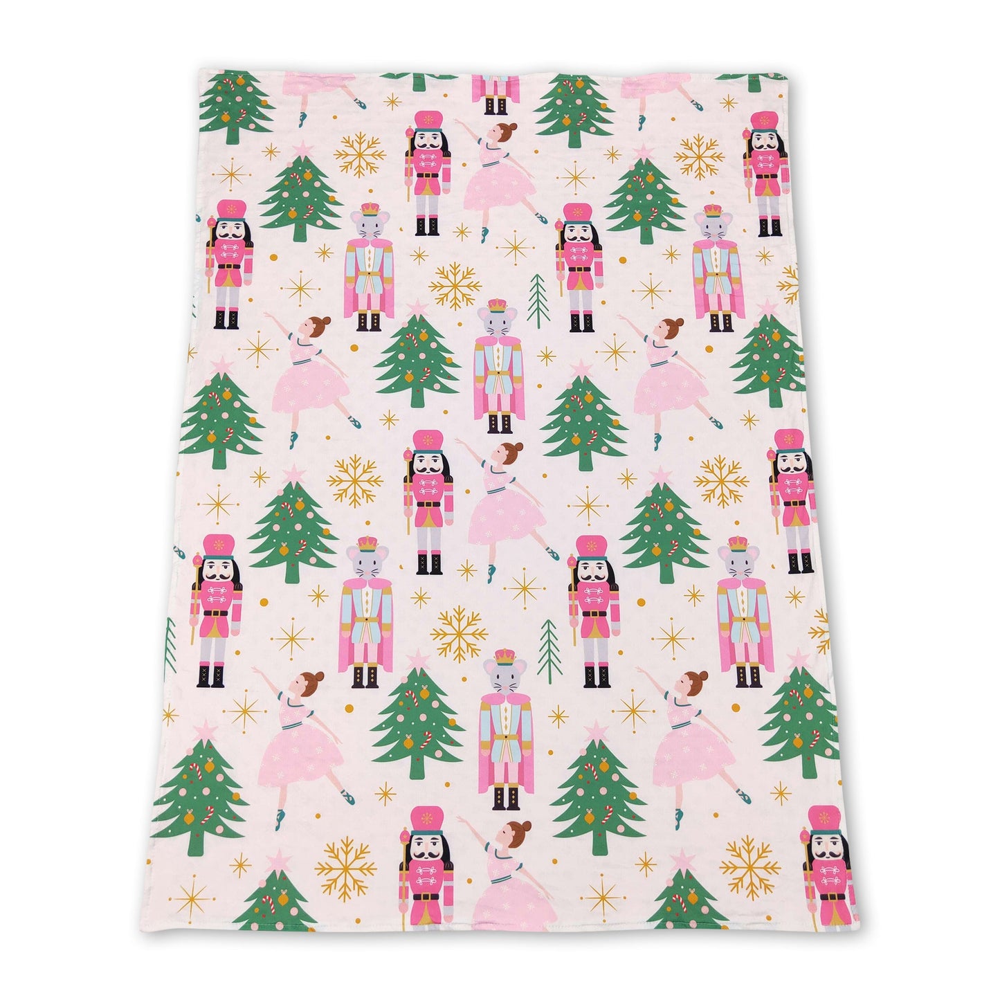 Christmas tree pink ballet baby girls blankets