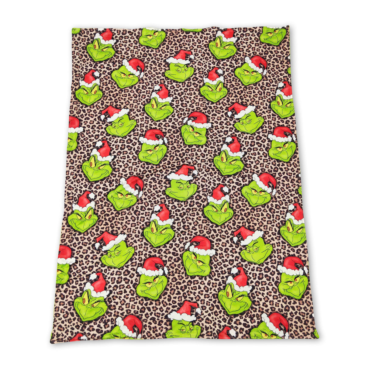 Leopard green face baby kids Christmas blankets
