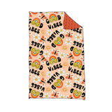 Good vibes smile rainbow floral baby girls blankets
