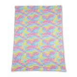 Colorful leopard hot pink baby girls blanket