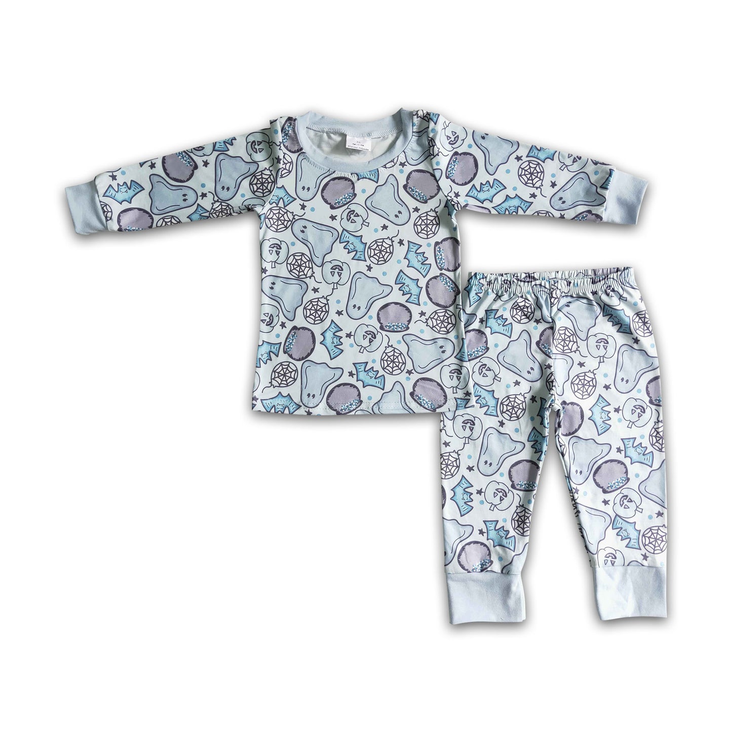 Ghost long sleeve sleep wear boy Halloween pajamas