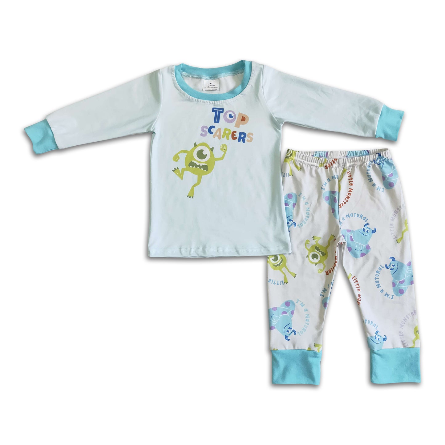 Monster sleepwear baby boy fall pajamas