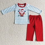 Ho ho ho santa embroidery kids boy Christmas outfits