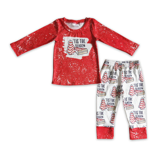 'Tis the season shirt pants red boy Christmas clothing set