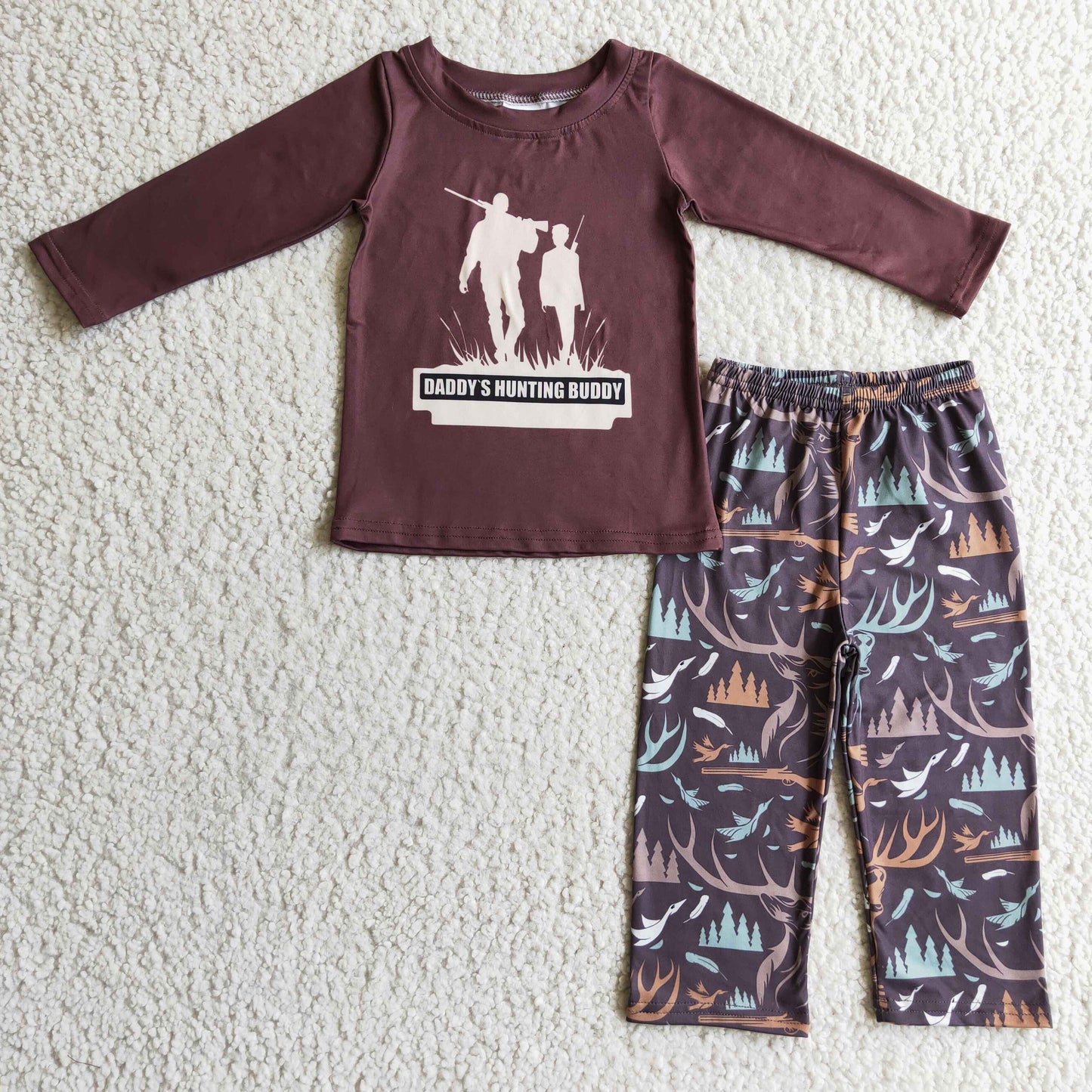Daddy's hunting buddy boy clothing set