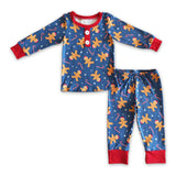 Gingerbread candy cane kids boy Christmas pajamas