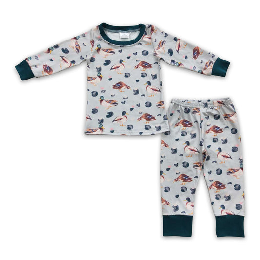 Duck long sleeves baby boy hunting pajamas