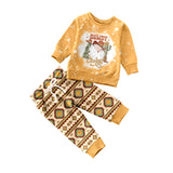 Howdy santa aztec pants kids boy Christmas clothes