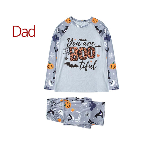 You are boo tiful ghost pumpkin family dad Halloween pajamas