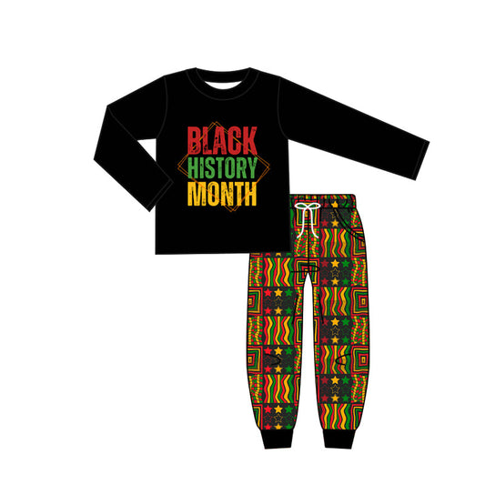 Black history month top pants kids boys clothes