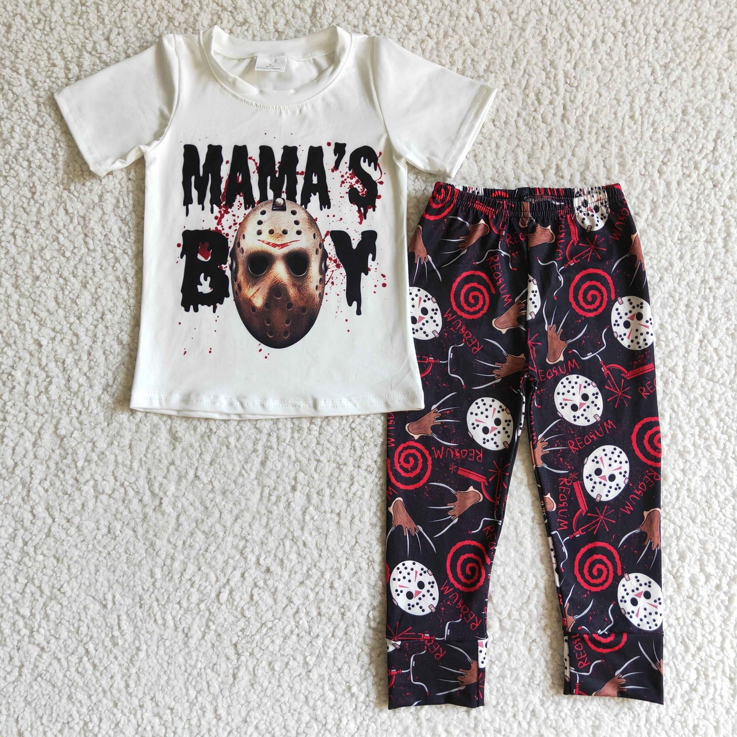 Mama's boy baby kids Halloween clothing set