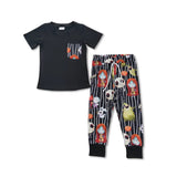 Skull pocket shirt moon halloween kids boy outfits