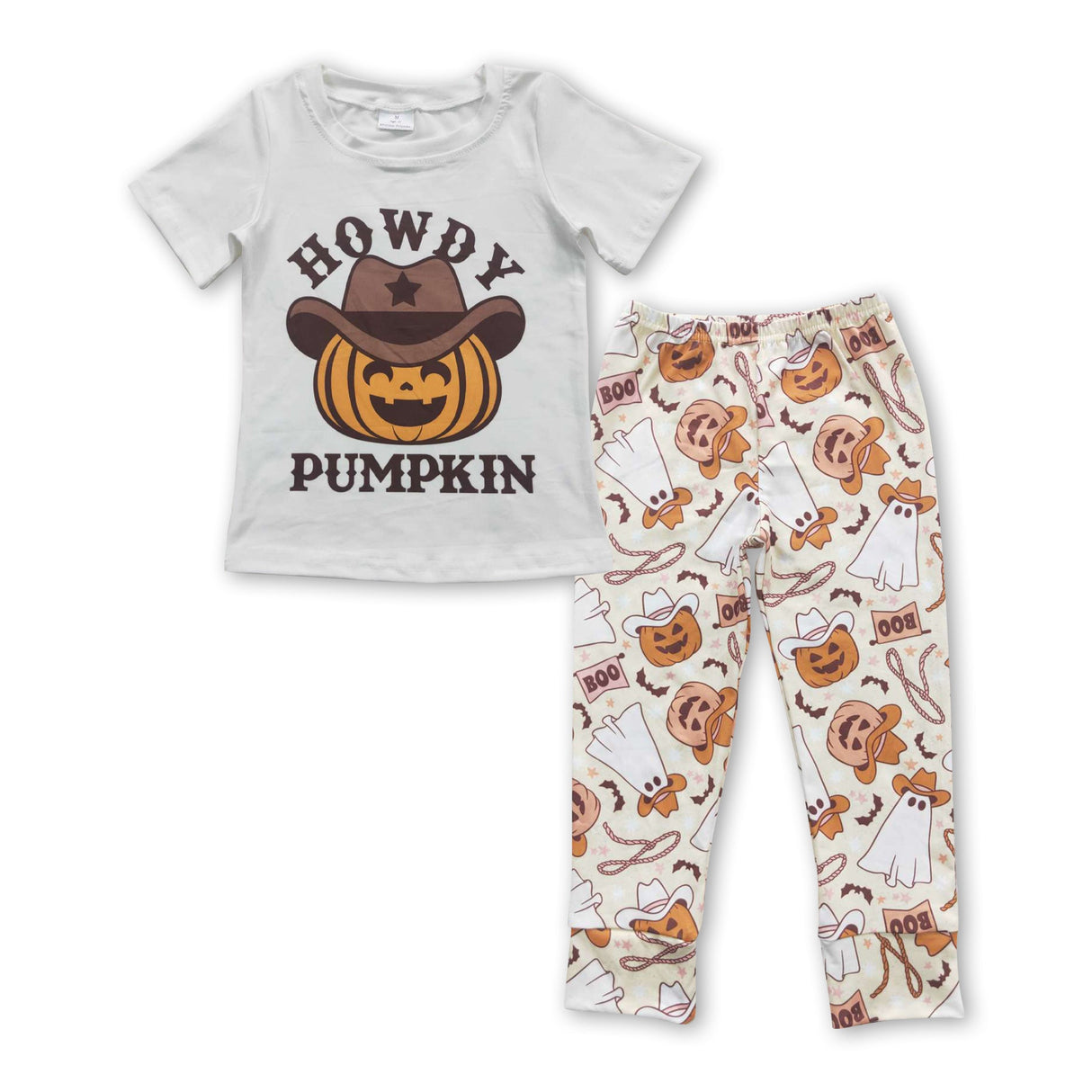 Howdy pumpkin ghost kids boy Halloween outfits