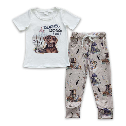 Ducks dogs and decoys kids boy hunting clothes