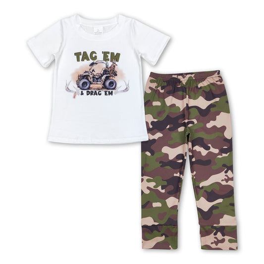 Tractor deer top camo pants boys hunting clothes