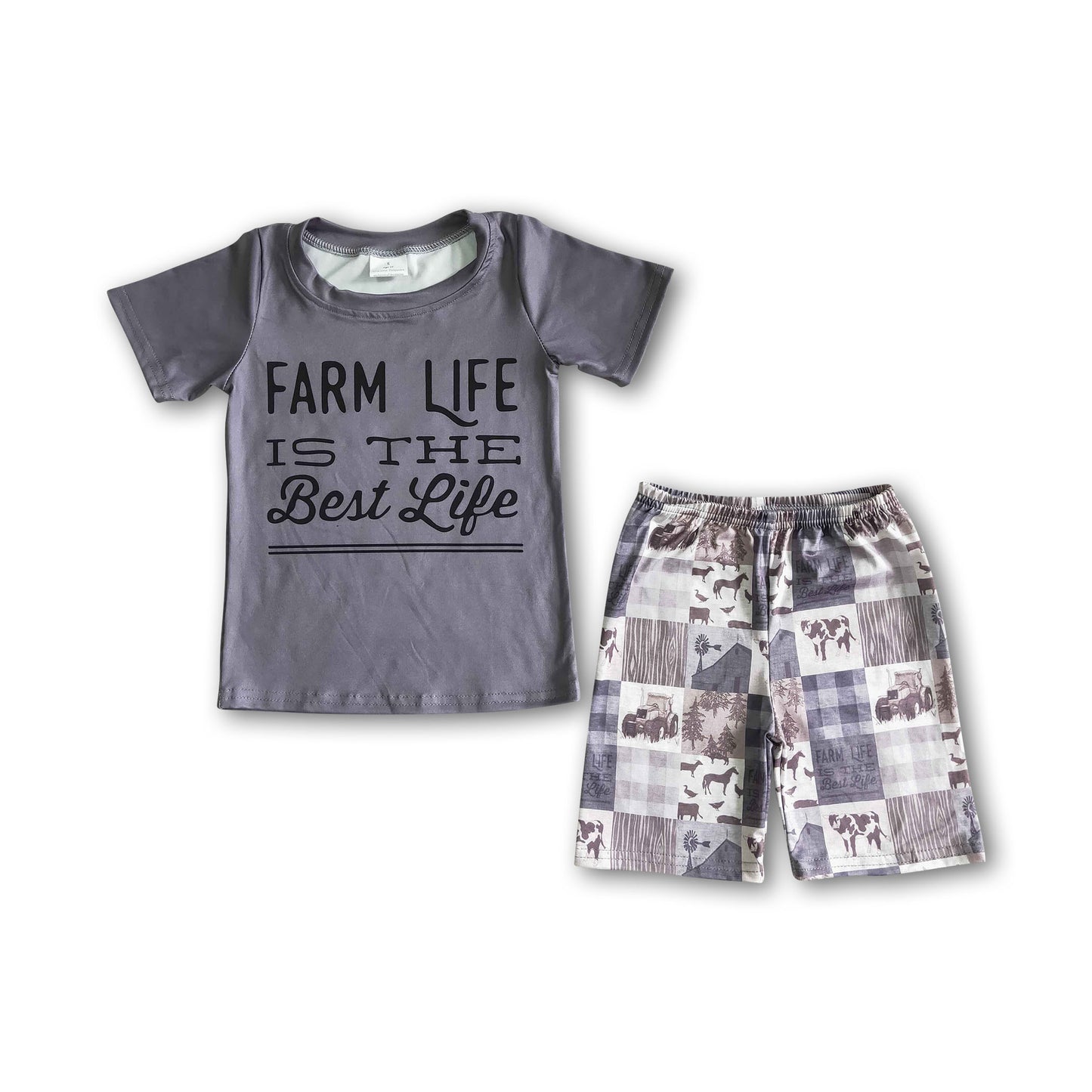 Farm life is the best life boy clothing set