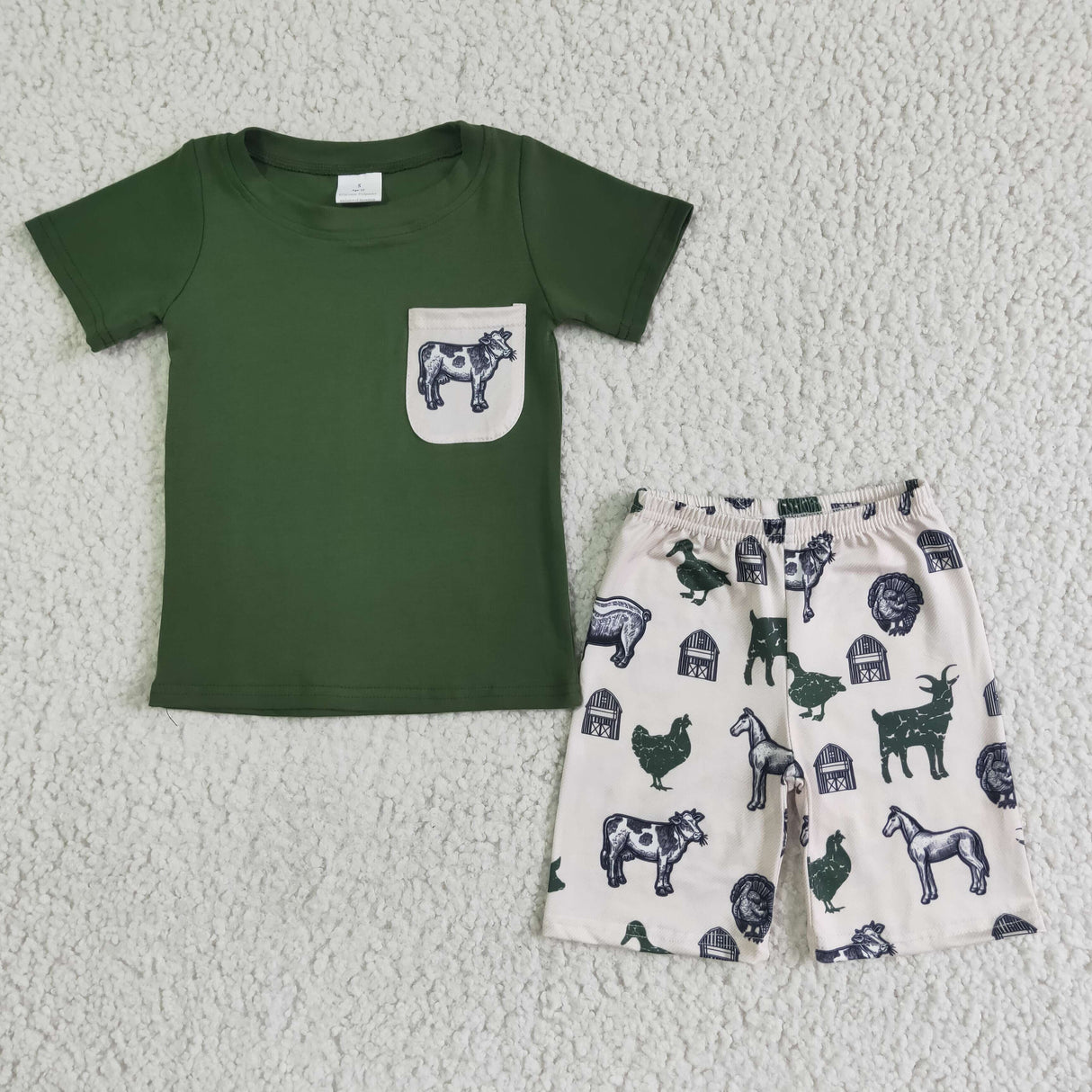 Green shirt farm boy boutique outfits