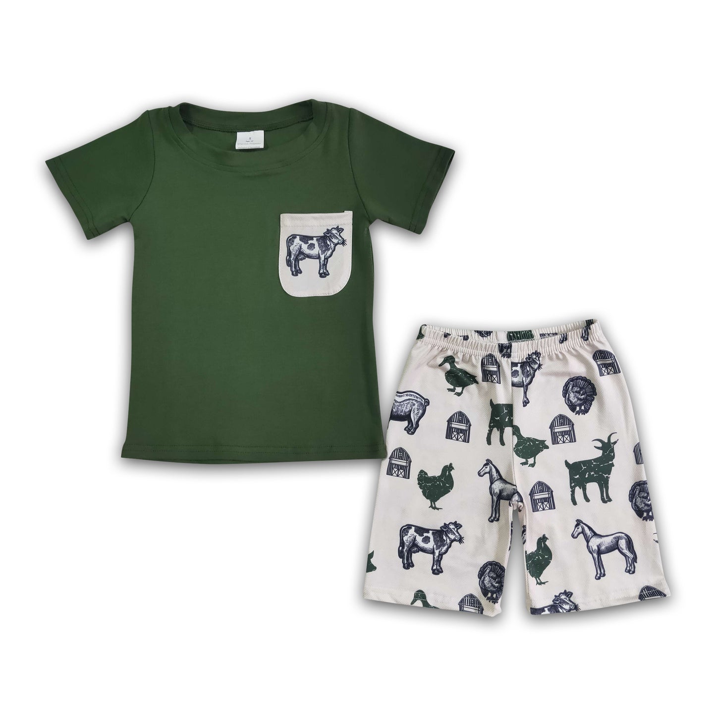 Green shirt farm boy boutique outfits