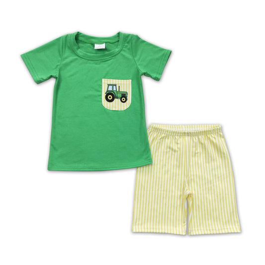 Tractor pocket stripe shorts farm boy clothing