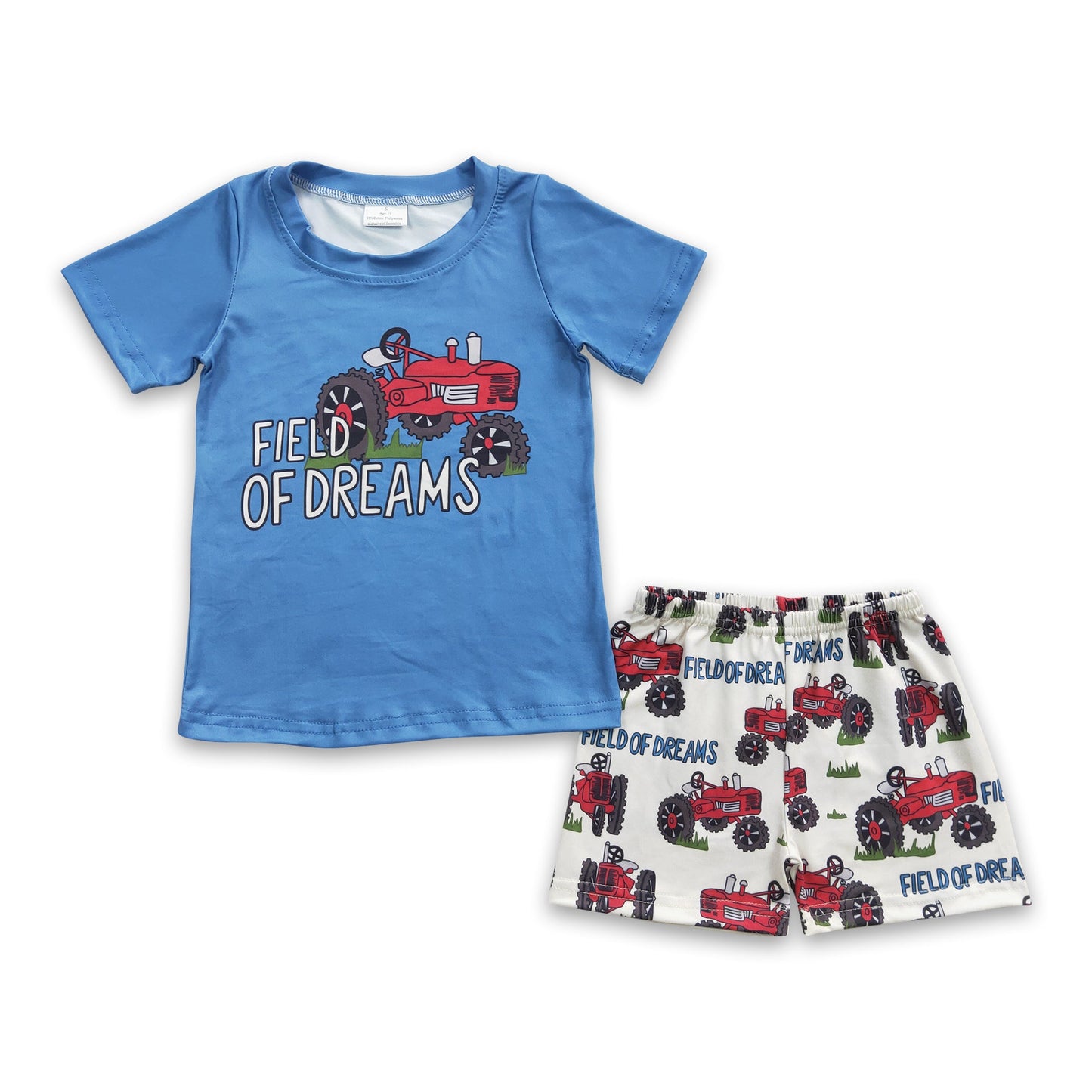 Field of dreams tractor kids boy clothing set