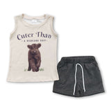 cuter than a highland calf shirt shorts kids boy outfits