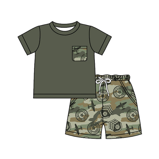 Pocket top helicopter camo star boys clothing