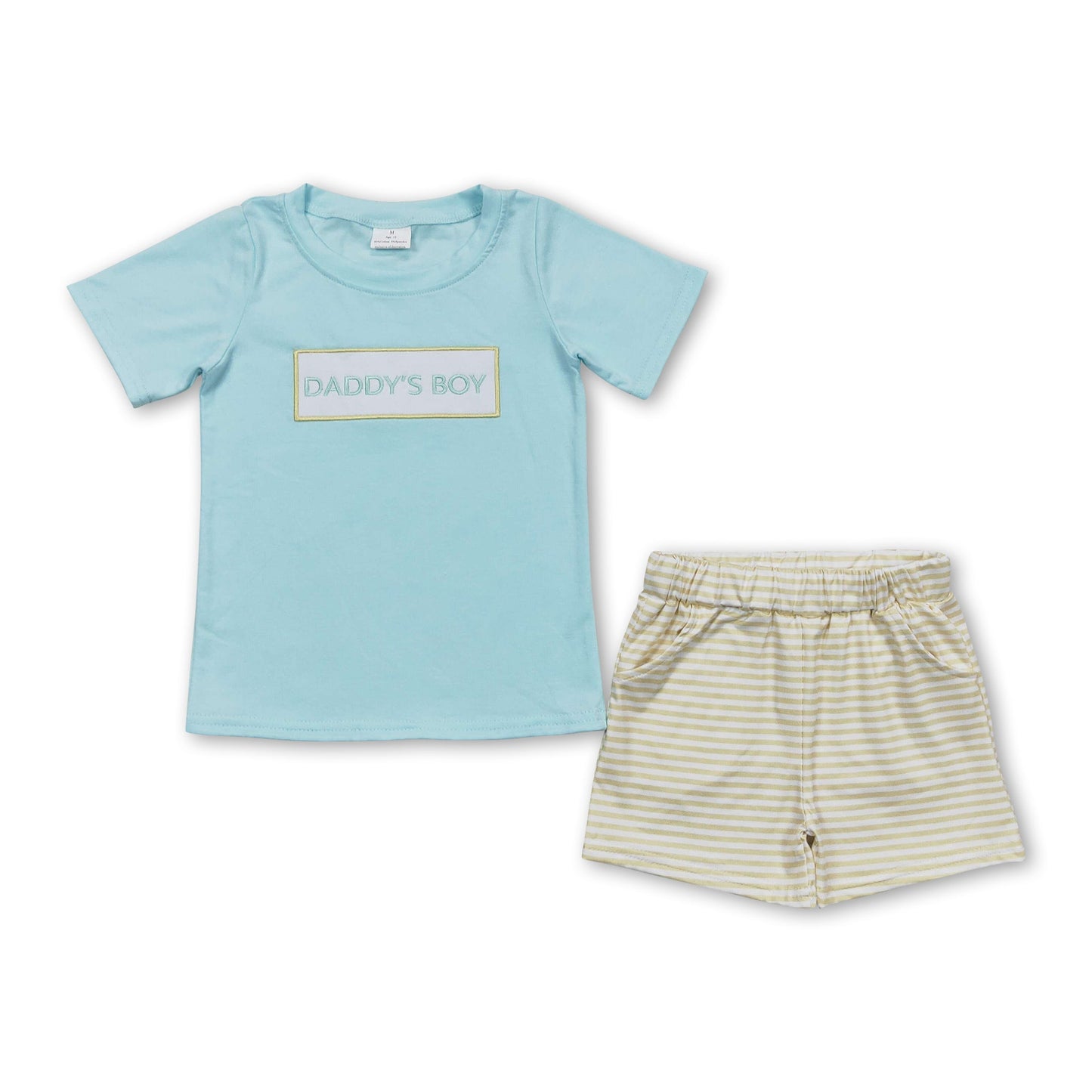 Daddy's boy top stripe shorts children apparel