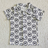 Short sleeve cows boy polo shirt