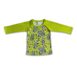 Just boy boo mouse green sleeves boy Halloween shirt