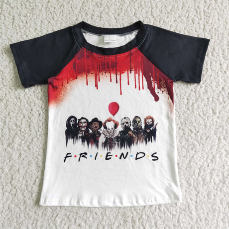 Friends balloon short sleeves boy Halloween shirt