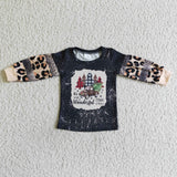 It's the most wonderful time leopard patchwork girls Christmas shirt