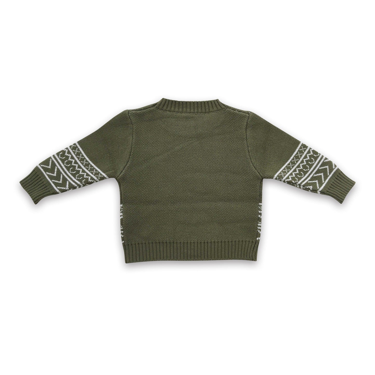 Olive bull skull aztec cow baby kids sweater