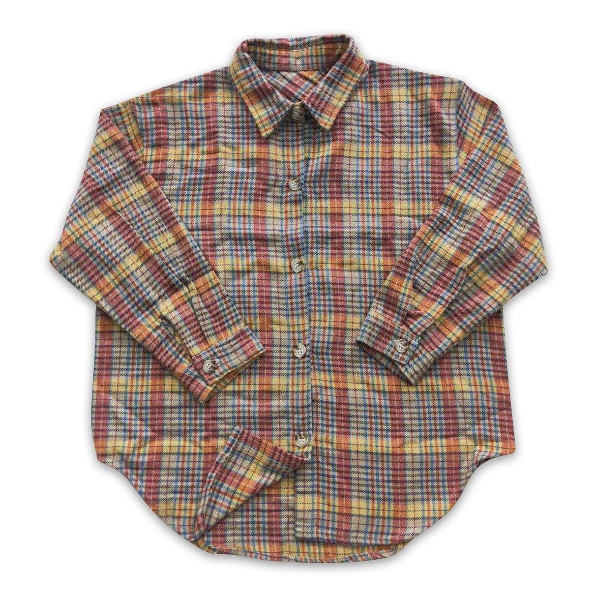 Plaid long sleeves fall kids boy button up flannel