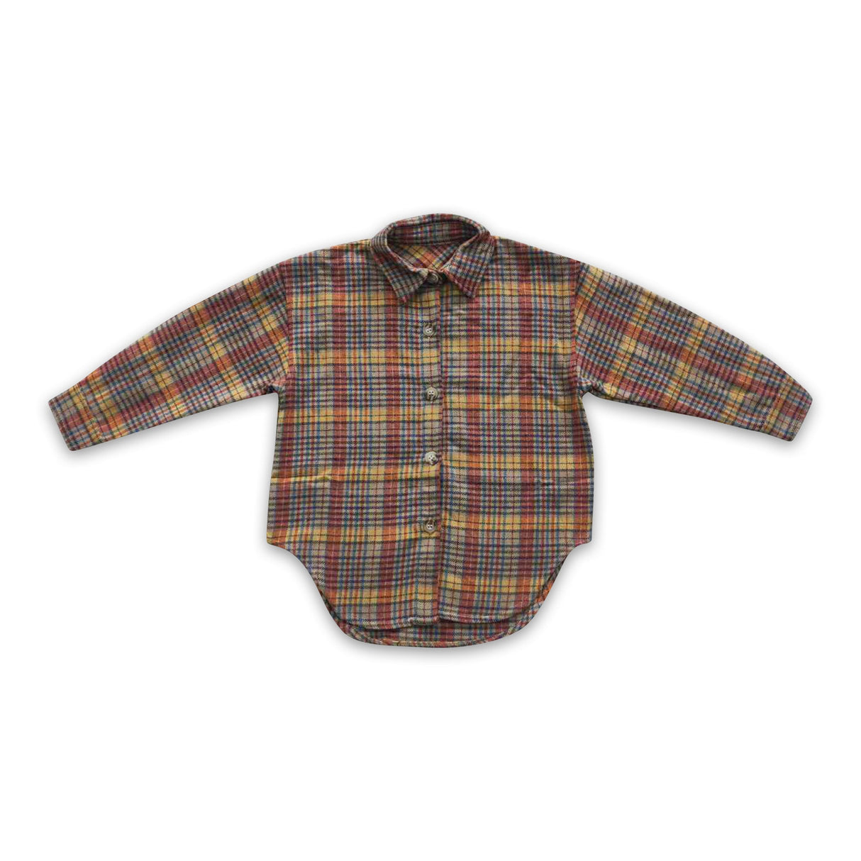 Plaid long sleeves fall kids boy button up flannel