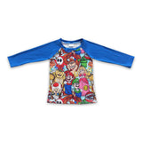 Blue long sleeves game boy shirt