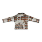Khaki pockets baby kids flannel button up shirt